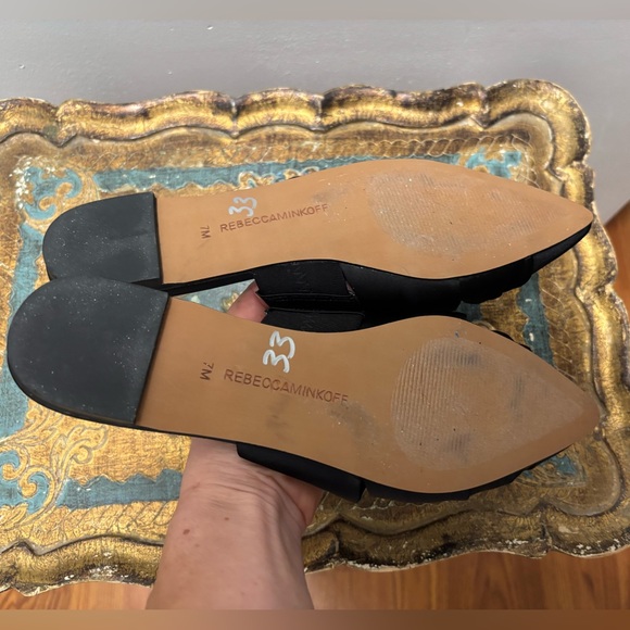 Rebecca Minkoff Black Satin Knotted Slides - Picture 5 of 5